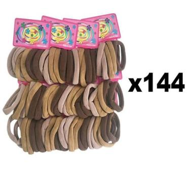 Imagem de kit 144  Elásticos Preto Xuxinha Para Cabelo Infantil - Lynx produções