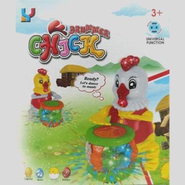 Imagem de Galinha Infantil Bate Tambor Com Luz E Som e divertido. - toy king