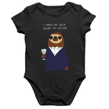 Imagem de Body Bebê Algodão I have no idea what I am doing - Foca na Moda, Preto