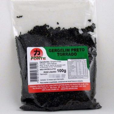 Imagem de Gergelim Preto Torrado 100g - Casa Forte