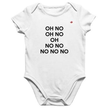 Imagem de Body Bebê Algodão OH NO! - Foca na Moda, Branco, M