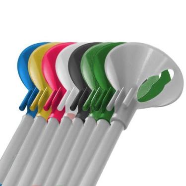 Imagem de Kit Suporte para Balão 33cm - Sortido com Haste Branco - 10 Unidades -