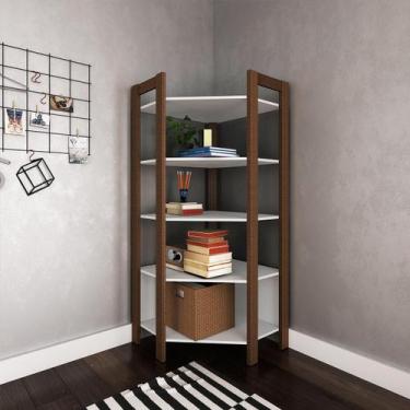 Imagem de Armário de Canto Multiuso 70x165cm Branco - Tecno Mobili