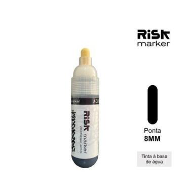Imagem de Marcador  tinta acrílica ponta 8mm Risk marker bullet, Preto