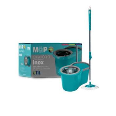 Imagem de Mop Giratório Cesto Inox Alça Flexível - UTIL