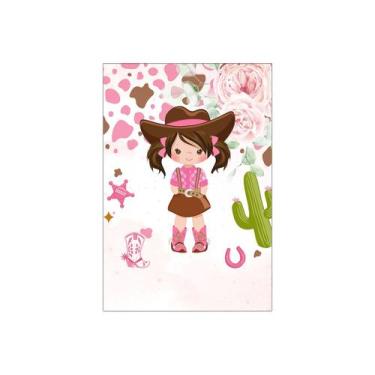 Imagem de Painel De Festa Vertical 1,50 x 2,20 - Boiadeira Morena Flores Cute 02