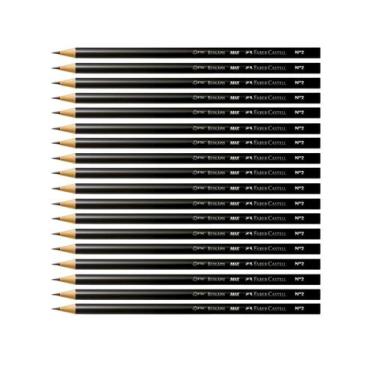 Imagem de Kit 20 Lápis de Escrever Preto Redondo Ecolápis Max Nº2 HB Faber Caste