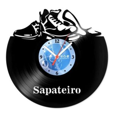 Imagem de Relógio De Parede Disco Vinil Profissões - Sapateiro - VPR-103 - Moder