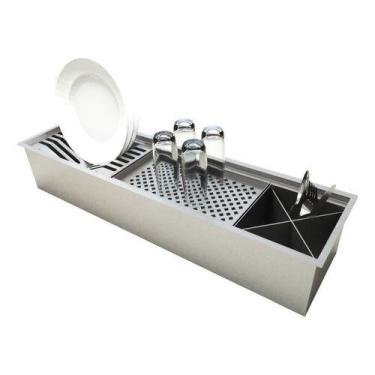 Imagem de Canal Organizador Embutida Pia Úmida Industrial Para Balcão - CASINOX,