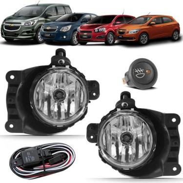 Imagem de Kit Farol De Milha Neblina Chevrolet - Botão Alternativo - Suns / Zapo