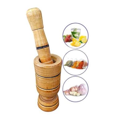 Imagem de Pilão de Madeira com Socador - Madlar