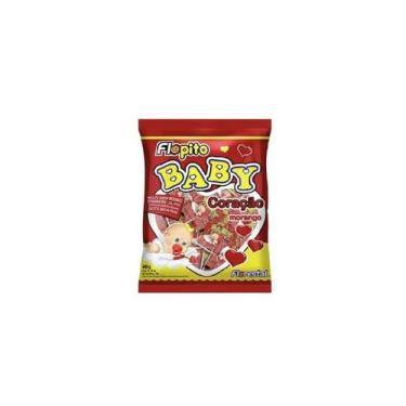 Imagem de Pirulito Baby Coração Sabor Morango 400G - Florestal