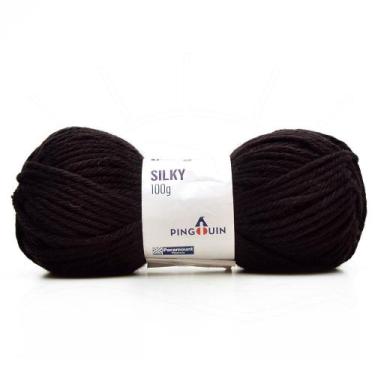 Imagem de Fio Silky Pingouin 100g - Acrílico e Lã Natural, 1703 CACAU