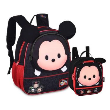 Imagem de Kit Mochila Mickey de Costas Tsum Tsum C/ Lancheira Térmica Escolar Di