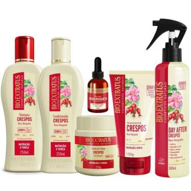 Imagem de Kit Crespos Bio Extratus Rosa Mosqueta e Abacate 6 Itens