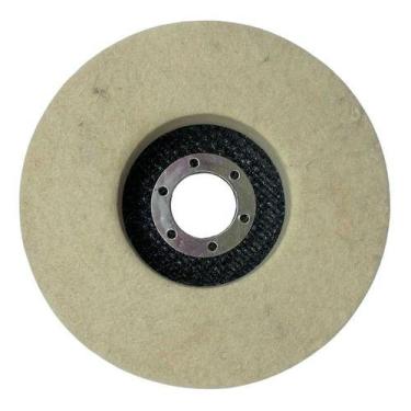 Imagem de Kit 2 Disco Flap Feltro Inox Aluminio P/ Polimento Grein 4.1/2