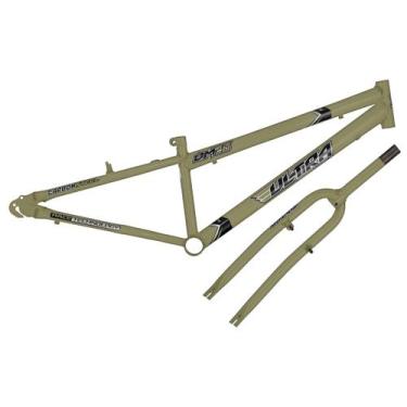 Imagem de Quadro Aro 26 Ultra Bikes em Aço Carbono com Garfo Rebaixado, Verde ol