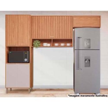 Imagem de Kit Cozinha Modulada 3 Peças Divina (2Aéreos+1Paneleiro) CZ045 Freijo/