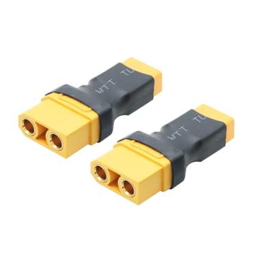Imagem de Adaptador de conector XT90, XT90 fêmea para XT60 macho conversor adaptador sem fio para bateria RC Lipo ESC/carregador (2 peças)