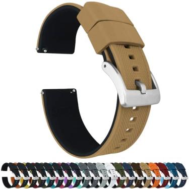 Imagem de Pulseiras de silicone BARTON Elite, liberação rápida, escolha a cor da pulseira e a cor da fivela (aço inoxidável, PVD preto ou cinza metálico) - pulseiras de relógio de 18 mm, 20 mm, 22 mm e 24 mm