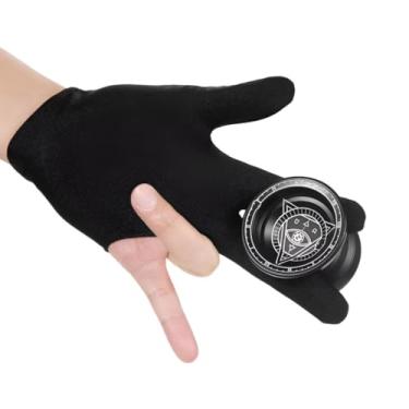 Imagem de Luva Profissional Para Jogadores De Yoyo 3 Dedos Lycra Ioio (Preto)