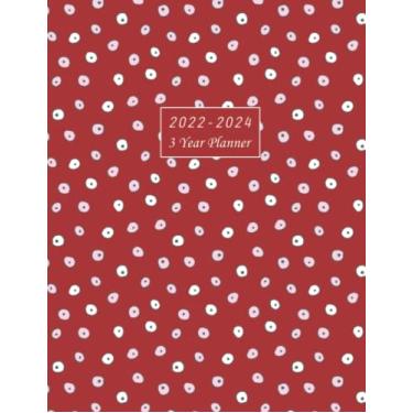 Imagem de 2022-2024 3 Year Planner: 3 Years Monthly Planner Calendar 2022-2024 (January 2022 to December 2024). Three Year Planner Organizer. Red Cover Journal.