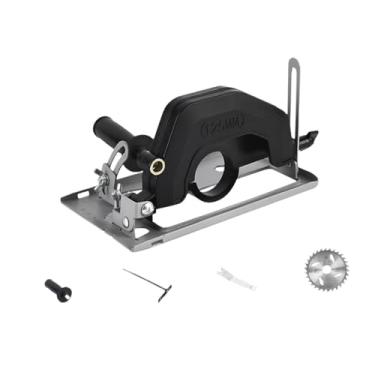 Imagem de Fenteer Suporte para esmerilhadeira angular Suporte para esmerilhadeira angular Máquina de corte Ferramenta, ajustável, base universal espessada Suporte para, com Lâmina de Serra de Madeira