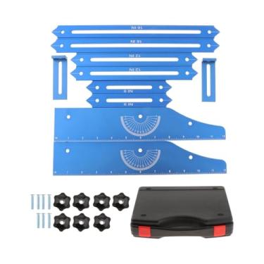 Imagem de Ｂｅｓｇａ Ferramenta de gabarito de degraus de escada Ferramenta profissional de medição de degraus, gabarito, alto desempenho para corte de drywall, degraus de