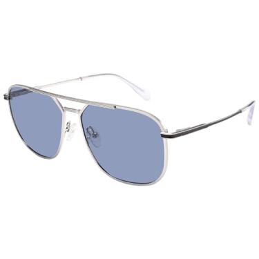 Imagem de Dollger Óculos de sol grandes aviador polarizados para homens mulheres óculos de sol quadrados grandes armação grande armação moderna, Armação prateada, lente azul, Oversized