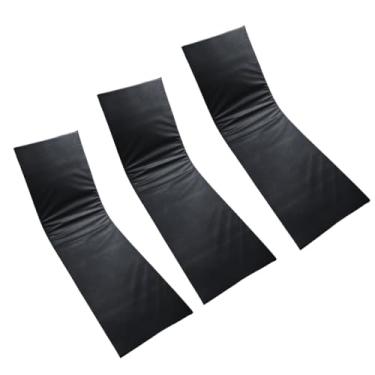 Imagem de Colchonete Almofadado Espreguiçadeira Piscina Preto Escuro Liso 3un