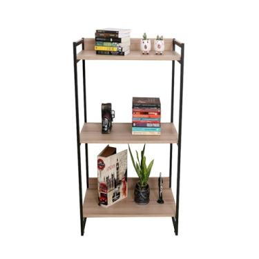 Imagem de Estante City Estilo Industrial L 600/a 1040 Preto/Amadeirado