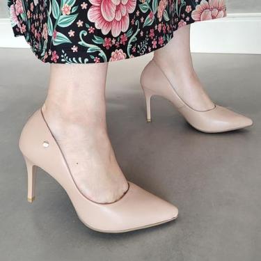 Imagem de Sapato Scarpin Ávila Bico Fino Firezzi Salto Alto 7624, Bege, 37