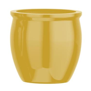 Imagem de Vaso Vietnamita Fibra De Vidro Caribe M 38cm Decorativo (Dourado)