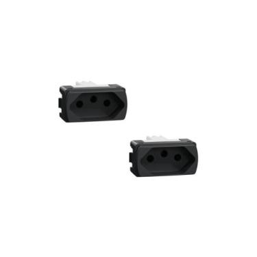 Imagem de Kit 2 Modulos Tomada 20A Grafite Miluz S3B70351 Schneider