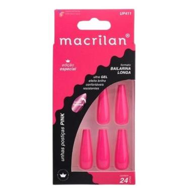 Imagem de Unhas Postiças Bailarina Longa Pink UP411 - Macrilan