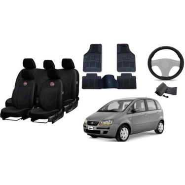 Imagem de Conjunto de Capa de Volante + Tapete: Proteção Premium para Seu Carro 