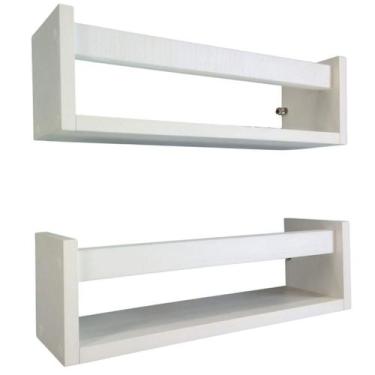 Imagem de Kit 2 Nichos Parede Livros De Criança Prateleira Bebê 40Cm - Arte Cedr