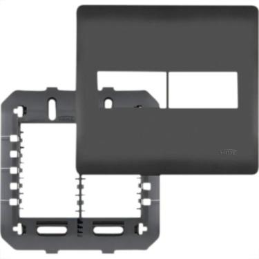 Imagem de Espelho Placa Fame Habitat Black 4078 4X4 2 Mod