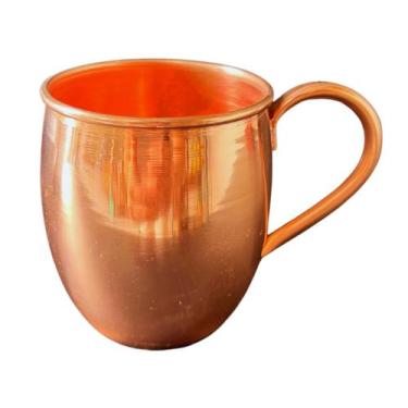Imagem de Caneca de Cobre Barril 300 Ml (Lisa / Alça de Cobre) - Artesanato Líde