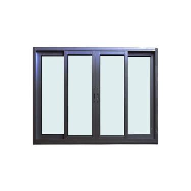 Imagem de Janela 4 Folhas 120x200 Alumínio Preto Linha 25 Jade - Brecorimo