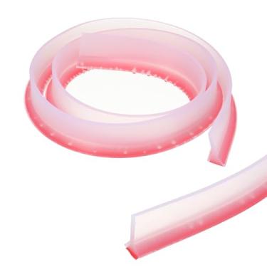 Imagem de PATIKIL Protetor de barragem de água de limite de chuveiro dobrável de 99 cm, barreira de rolha de chuveiro, protetores autoadesivos contra respingos para parte inferior de porta de chuveiro sem