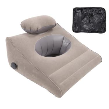 Imagem de Almofada Inflável para Elevação de Pernas, Almofada Ergonômica Portátil para Dormir Em Cunha para Estômago, Leitura, Jogos, Almofadas Confortáveis ​​para Descanso de Pernas Em