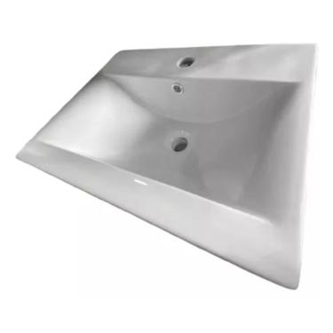 Imagem de Cuba De Louça Retangular 39x51cm Semi Encaixe. Branca