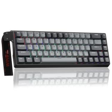 Imagem de AULA WIN68 HE PRO - Teclado para jogos Hall Effect com interruptor magnético, modo de acionamento rápido ajustável, taxa de sondagem de 8 KHz, teclado mecânico para jogos retroiluminado RGB com fio