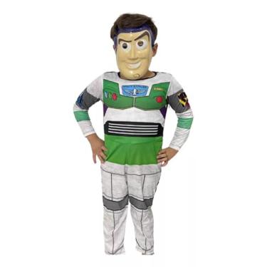 Imagem de Fantasia Infantil Do Buzz Lightyear Longa Com Mascara Plastico E Enchimento (G veste 5 á 6 Anos)