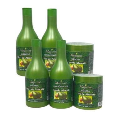 Imagem de 2 Kits Óleo de Abacate Cabelos Cacheados 6x500ml Maycrene