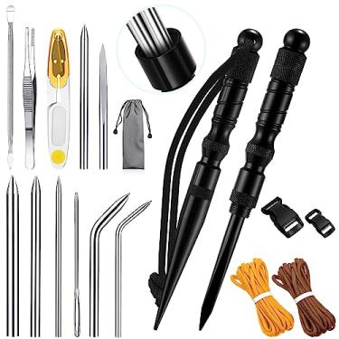 Imagem de Shimeyao Conjunto de ferramentas de nó FID de aço inoxidável, 12 peças, atualização 2025, agulhas de cadarço para costura, ferramentas de nó de alisamento para couro Marlinspike Paracord e outros