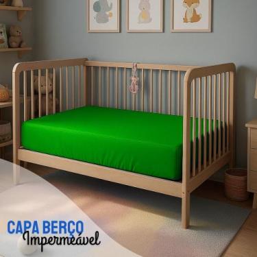 Imagem de Capa Para Colchão Berço Mini Cama Impermeável Com Zíper VERDE BANDEIRA