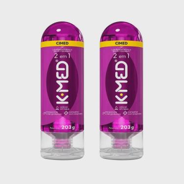 Imagem de Kit 2 Gel Lubrificante Íntimo k-med 2 em 1 203g cada