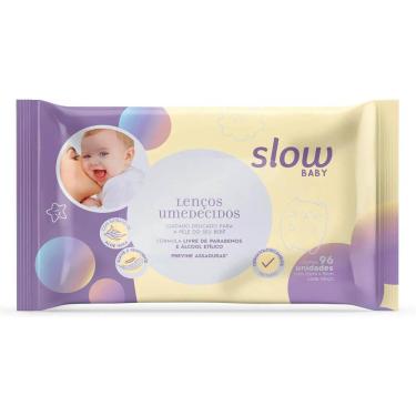 Imagem de Lenço umedecido slow baby wipes com 96 unidades